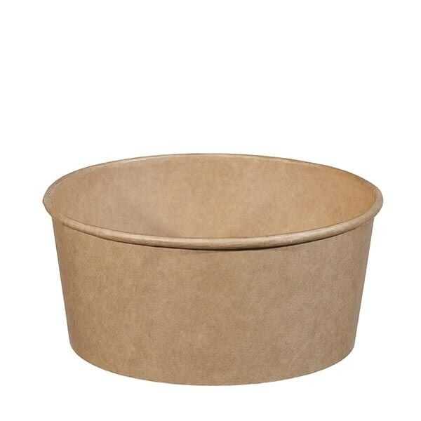 26 Oz Kraft Karton Salata Kasesi 750cc Kapaklı – Tek Kullanımlık, Gıda ile Temasa Uygun