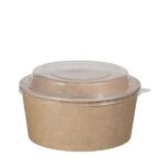 26 Oz Kraft Karton Salata Kasesi 750cc Kapaklı – Tek Kullanımlık, Gıda ile Temasa Uygun - Görsel 2