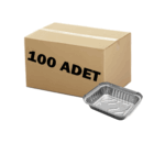 310 cc alüminyum kase, 12x14,5 cm ölçülerinde, 2,6 cm derinlikte, fırına dayanıklı, tek kullanımlık gıda kabı.