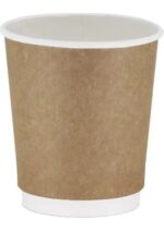 8 oz çift katmanlı kraft karton bardak – 25’li paket