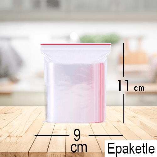 Kilitli Şeffaf Naylon Poşet 11x9 cm – 1000’li