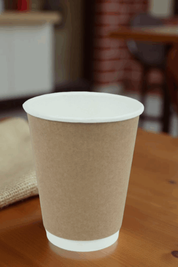 14 oz çift katmanlı kraft karton bardak – 25’li paket