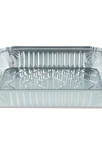 1500 gr alüminyum kap, 22,5 x 17,5 cm ölçülerinde, fırına dayanıklı, tek kullanımlık gıda kabı.