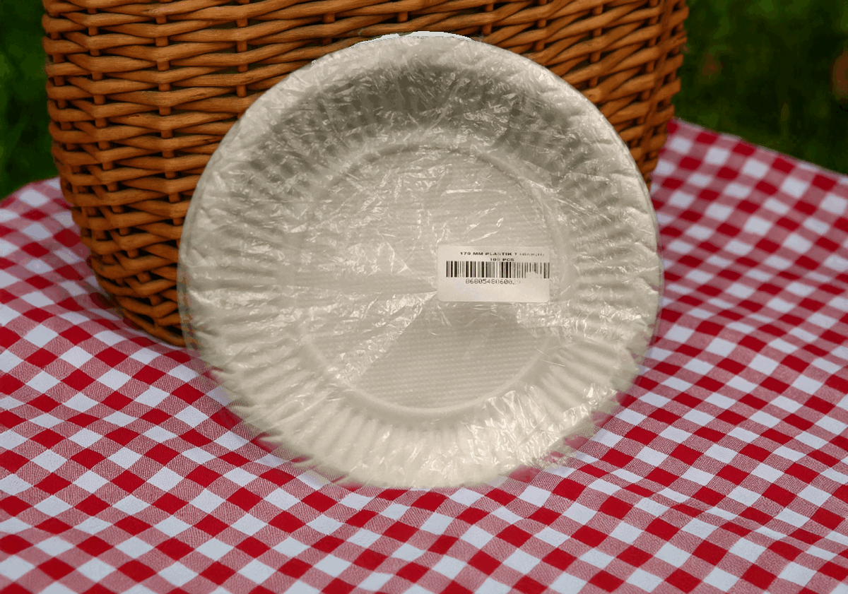 Plastik Tek Kullanımlık Tabak 17 cm – 100’lü Paket – 2.000’lik Koli