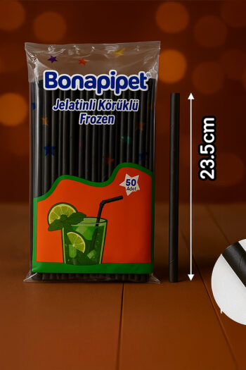 Bonapipet kalın jelatinli frozen pipet – 23,5 cm – körüklü – 50’li – koli 5.000 adet