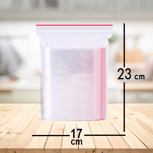 23x17 cm kilitli şeffaf poşet – 300’lü paket