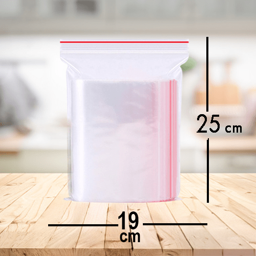 25x19 cm kilitli şeffaf naylon poşet – 300’lü paket