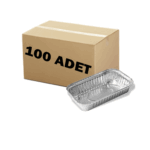 510 cc alüminyum kase, 20,5x11,5 cm ölçülerinde, 3,3 cm derinlikte, fırına dayanıklı tek kullanımlık yemek kabı.