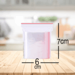 6x7 cm Kilitli Poşet - Şeffaf, Gıdaya Uygun, Naylon Ziplock Torba