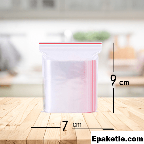 9x7 cm Kilitli Naylon Şeffaf Poşet – 1500'lü Paket Gıdaya Uygun Torba