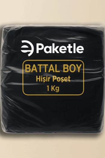 Siyah Battal Boy Atlet Poşet – 1 KG Paket – 10 KG Koli