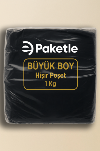 Siyah Büyük Boy Atlet Poşet – 1 KG Paket – 10 KG Koli