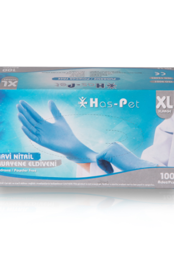 Extra Kalın Mavi Nitril Muayene Eldiveni XL Beden – Pudrasız 100’lü Paket