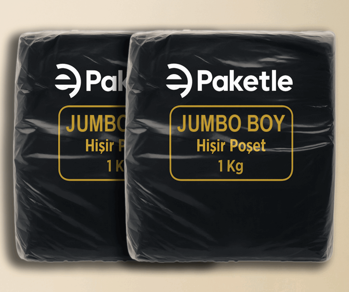 Siyah Jumbo Boy Atlet Poşet – 1 KG Paket – 10 KG Koli