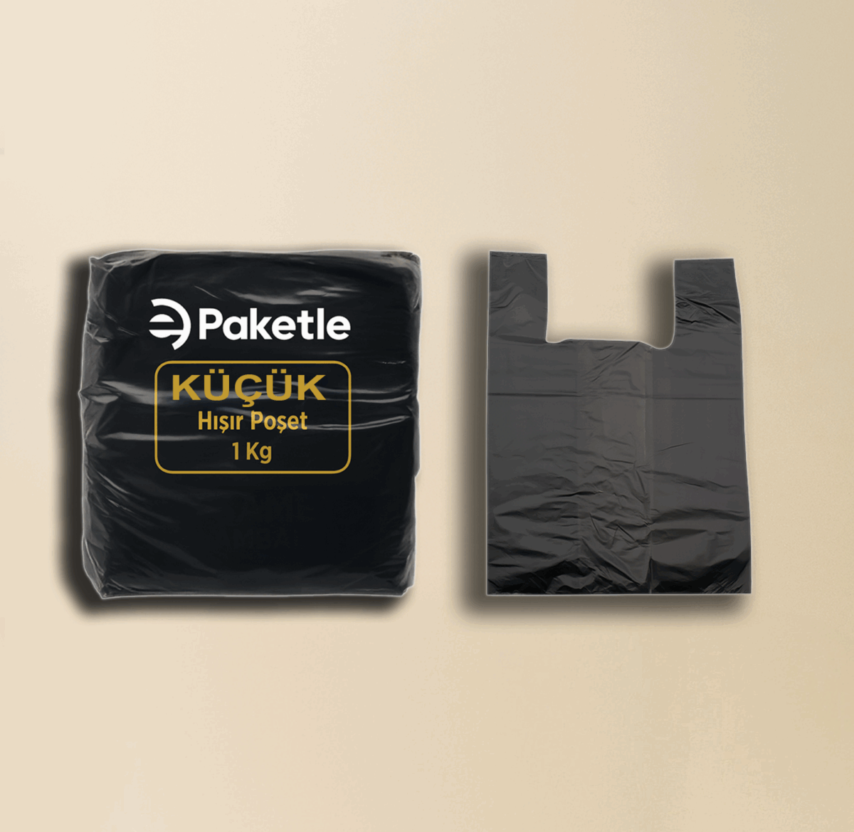 Siyah Küçük Boy Atlet Poşet – 1 KG Paket – Koli 10 KG (10 Paket)