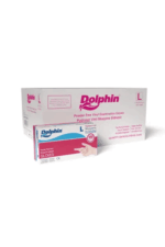 Dolphin Pudrasız Beyaz Vinil Eldiven Small (S) beden, 100’lü paket, lateks içermeyen koruyucu eldiven