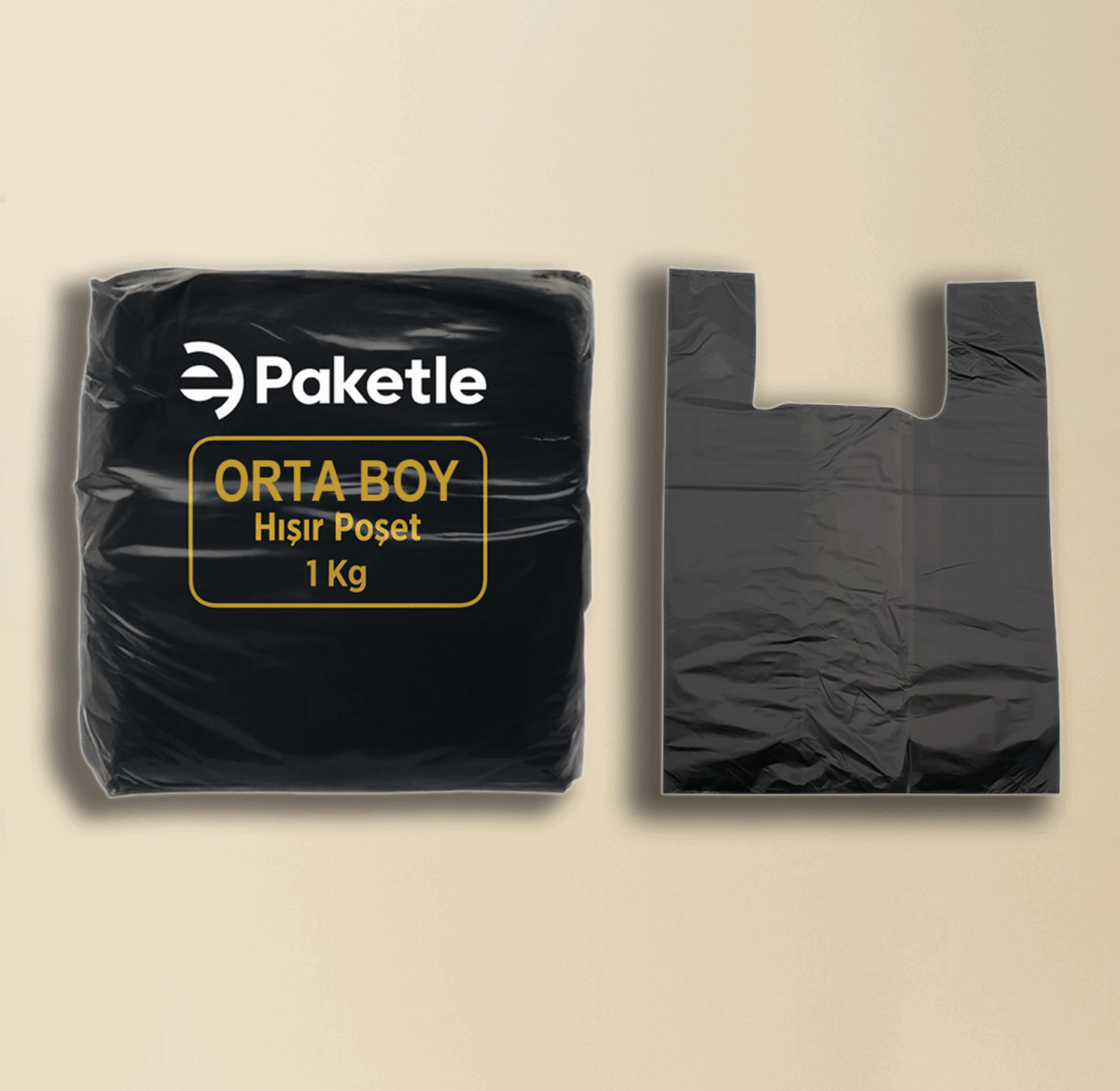 Siyah Orta Boy Atlet Poşet – 1 KG Paket – 10 KG Koli