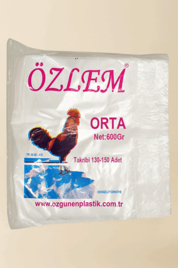 Özlem Orta Boy Şeffaf Poşet – 600 g – 130–150 Adet