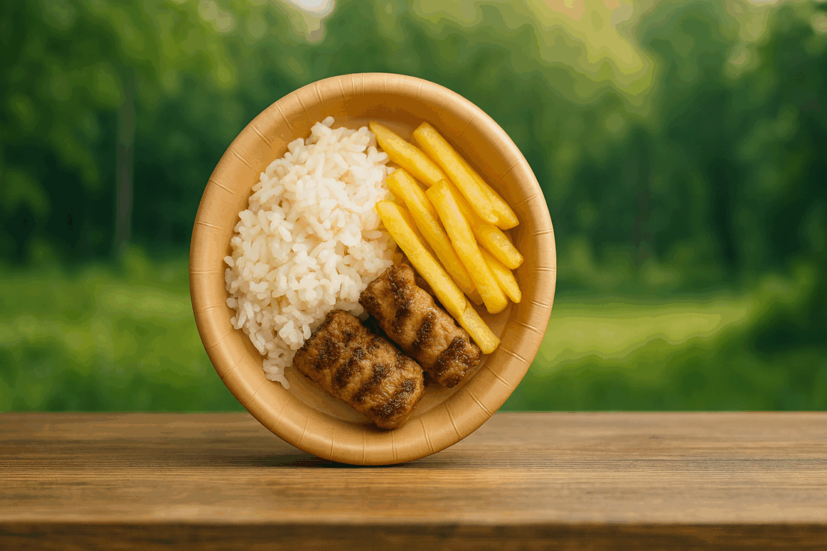 Kraft 23 cm doğa dostu karton tabak – 100’lü paket – 5 paket koli – toplam 500 adet