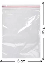 6x7 cm Kilitli Poşet - Şeffaf, Gıdaya Uygun, Naylon Ziplock Torba
