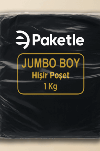 Siyah Jumbo Boy Atlet Poşet – 1 KG Paket – 10 KG Koli