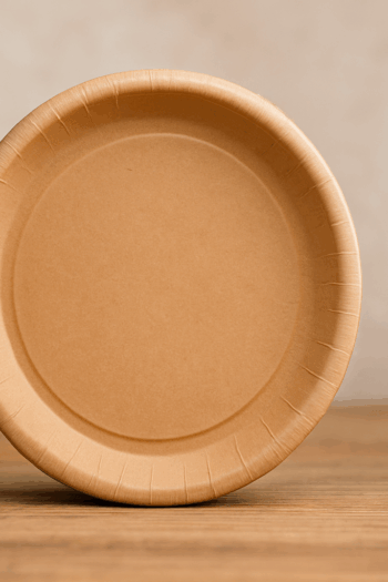 Kraft 23 cm doğa dostu karton tabak – 100’lü paket – 5 paket koli – toplam 500 adet