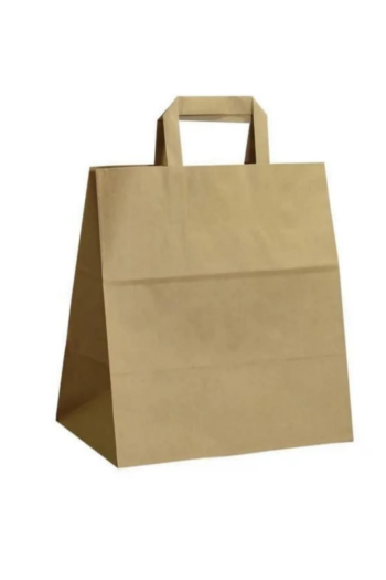 Kraft içten saplı çanta 35x29x16 cm, geri dönüştürülebilir büyük boy kağıt poşet