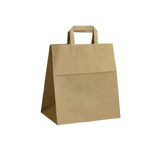 Kraft içten saplı çanta 35x29x16 cm, geri dönüştürülebilir büyük boy kağıt poşet
