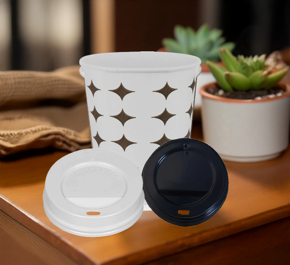 7 oz karton bardak uyumlu plastik içme kapağı – 100’lü