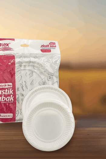 Optimex büyük boy plastik tabak – tek kullanımlık – 10’lu paket – minimum sipariş 10 paket