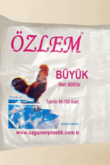Özlem Büyük Boy Şeffaf Poşet – 600 g – 90–100 Adet