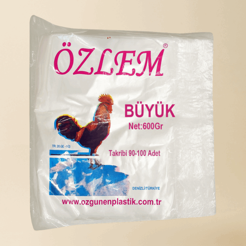 Özlem Büyük Boy Şeffaf Poşet – 600 g – 90–100 Adet