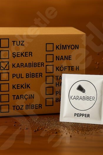 Stick Karabiber – 5x5 cm Kare Tek Kullanımlık Baharat – 0,5 gr – 1000’li Koli