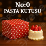 Sapsız Yaş Pasta Kutusu | No:0 – 19×19×13 cm – 350 gr Karton İçi Sedefli