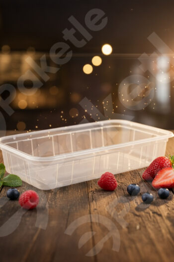 Şeffaf plastik dondurma kasesi 500 gr – 100’lü paket – 1200’lü koli