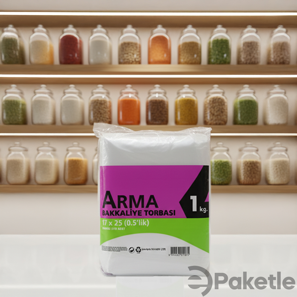 Arma Naksan 0,5 Lik Bakkaliye Torbası 17x25 cm Dayanıklı ve Çevre Dostu