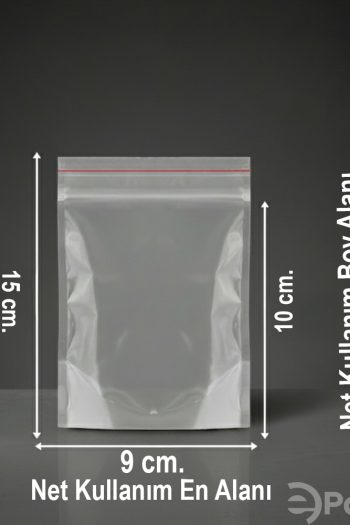Yapışkan bantlı opp torba 9x15 cm – 500 gr ve 1 Kg paket seçenekleri