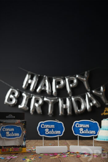 Canım Babam yazılı doğum günü ve Babalar Günü pasta mumu