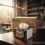 Koçal Masaüstü Tek Çek Kağıt Dispenser Peçete 2 Katlı 20x11 cm 250’lik 24 Paket – Toplam 6000 Adet