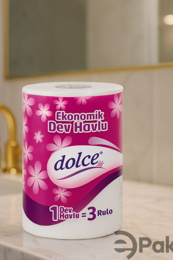 Dolce Dev Rulo Havlu 1 Dev Havlu = 3 Rulo – 2 Katlı 270 Yaprak