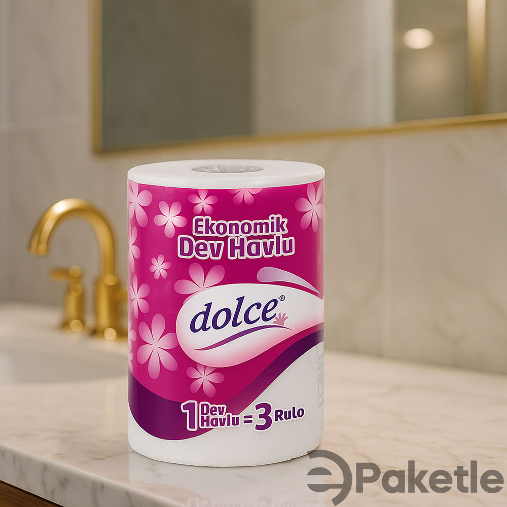 Dolce Dev Rulo Havlu 1 Dev Havlu = 3 Rulo – 2 Katlı 270 Yaprak