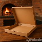 Pizza Kutusu 33x33x4 cm – 100’lü Karton Tek Kullanımlık Büyük Boy Pizza Servis Kutusu - Görsel 2