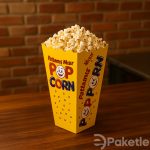 Patlamış Mısır Kutusu – 100’lü Karton Tek Kullanımlık Popcorn Kutusu