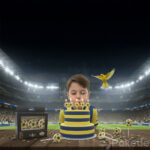 Fenerbahçe futbol topu pasta mumu 6’lı set