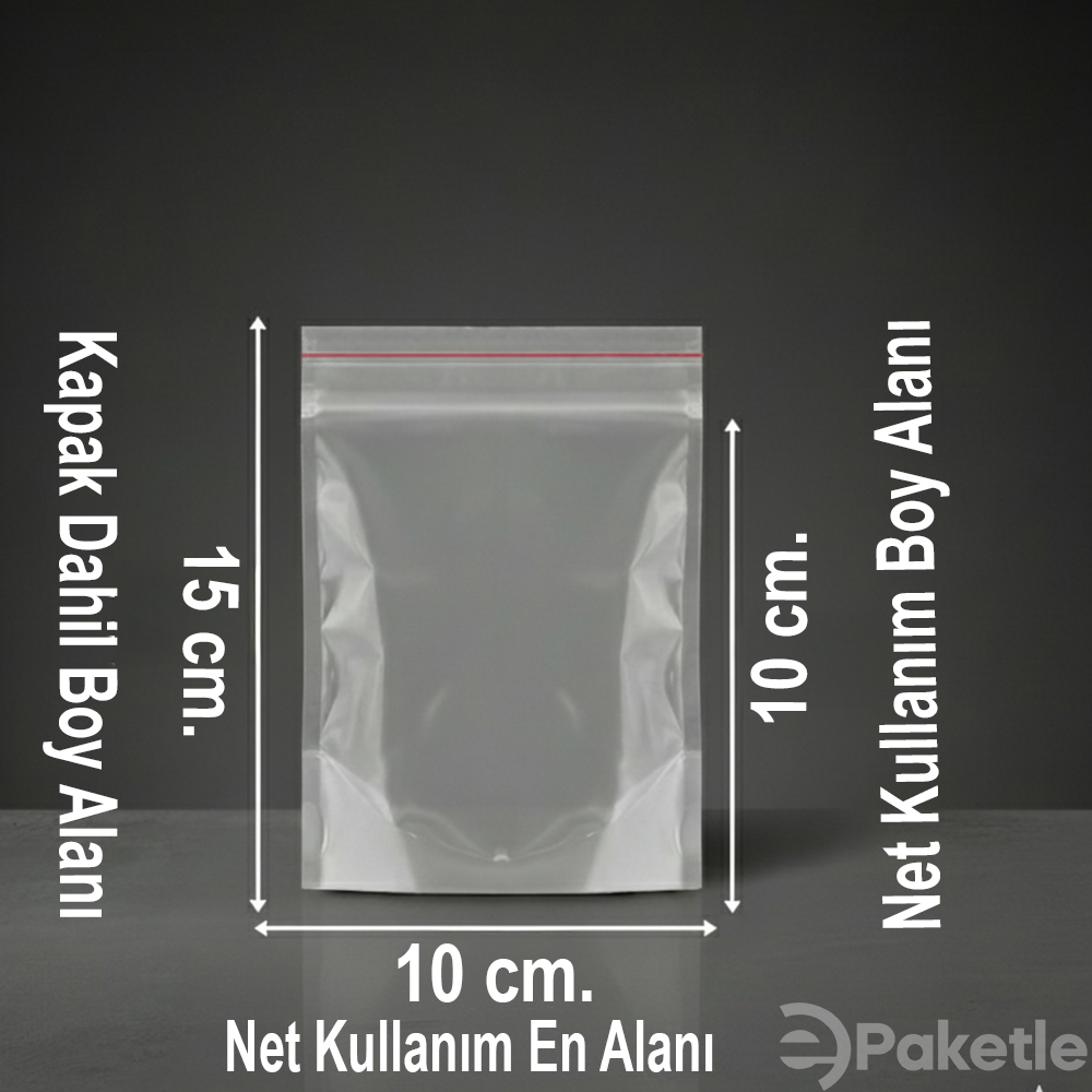 Yapışkan bantlı opp torba 10x15 cm – görsel gerçek boyutu yansıtmayabilir
