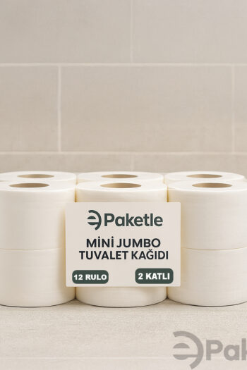 Mini Jumbo Tuvalet Kağıdı 12 Rulo 2 Katlı Ekonomik Paket