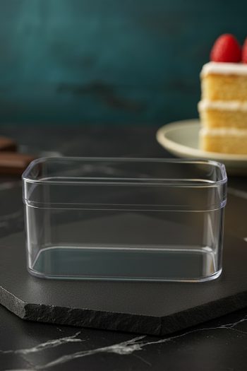 Dikdörtgen Tatlı Kasesi – Şeffaf Plastik Tatlı Kabı