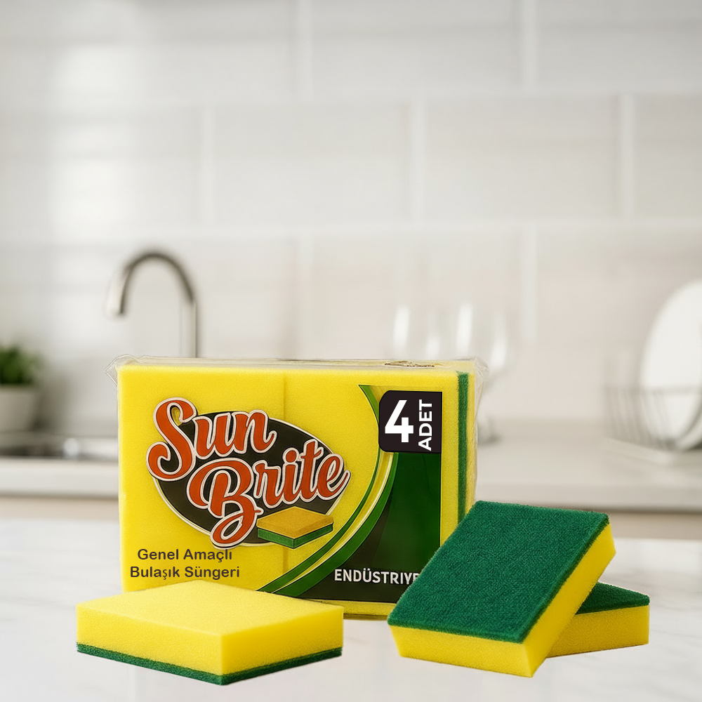 4’lü Endüstriyel Bulaşık Süngeri