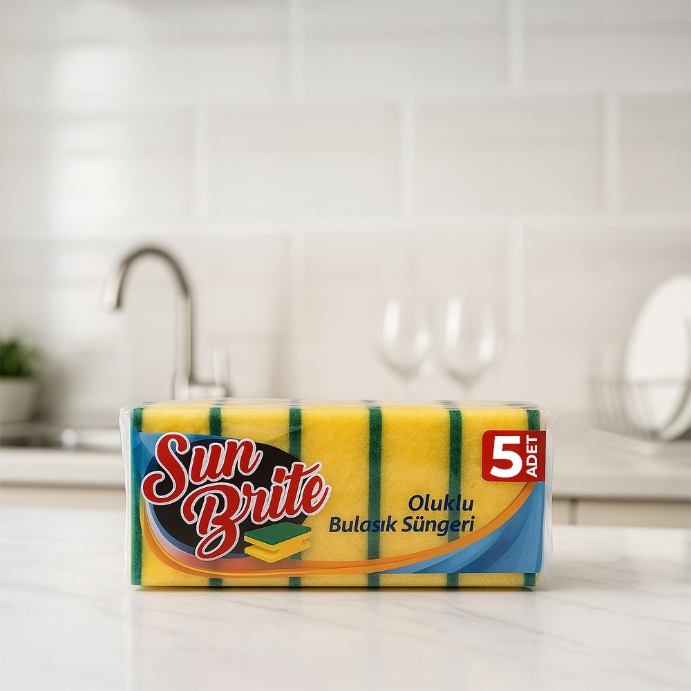 5’li Oluklu Bulaşık Süngeri